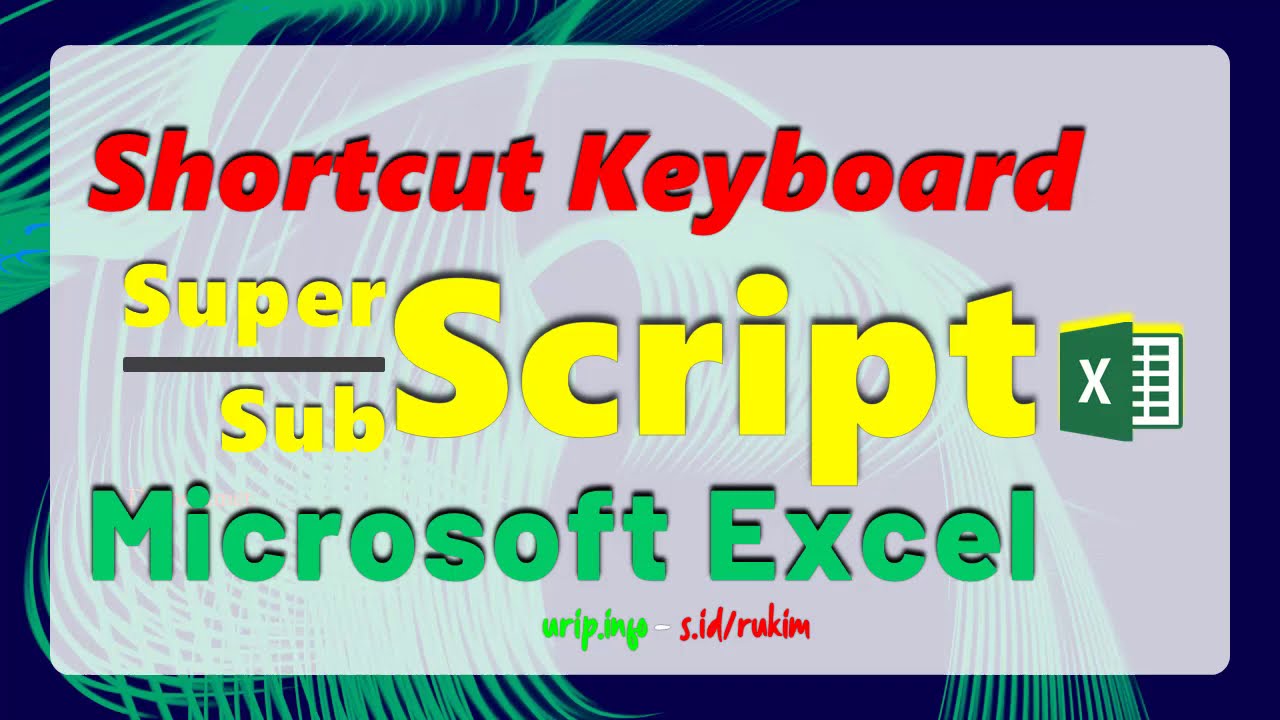 excel 2016 mac shortcut for subscribt